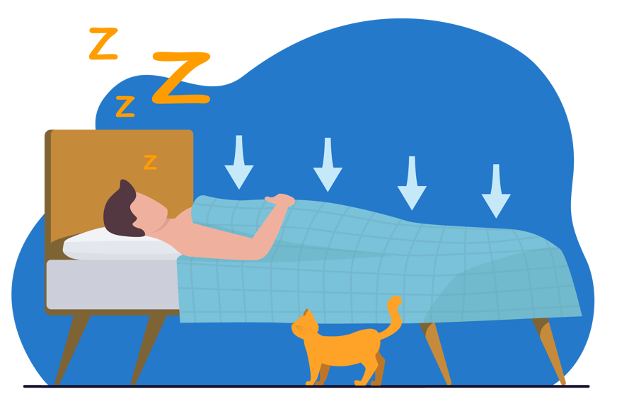 Weighted blanket pressure